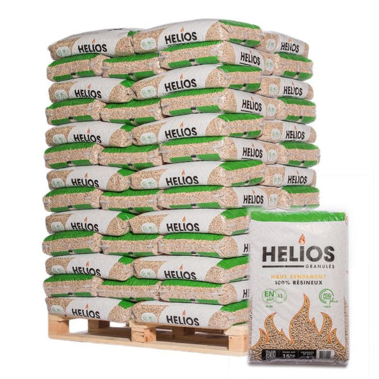 Palete de Pellets HELIOS – 65 Sacos de 15 kg (975 kg)Palete de Pellets HELIOS – 65 Sacos de 15 kg (975 kg)