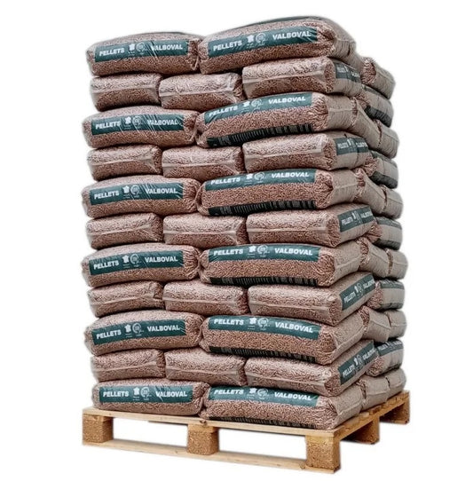 Pellets de Madeira Valboval – Palete com 65 Sacos de 15 kg (Eficiência e Calor Sustentável)