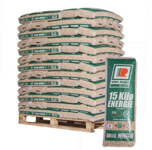 Pellets de Madeira Van Roje – Palete com 65 Sacos de 15 kg – Alta Qualidade Alemã