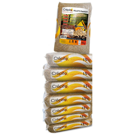 Pellets de Madeira Crépito – Palete com 72 Sacos (1080 kg)