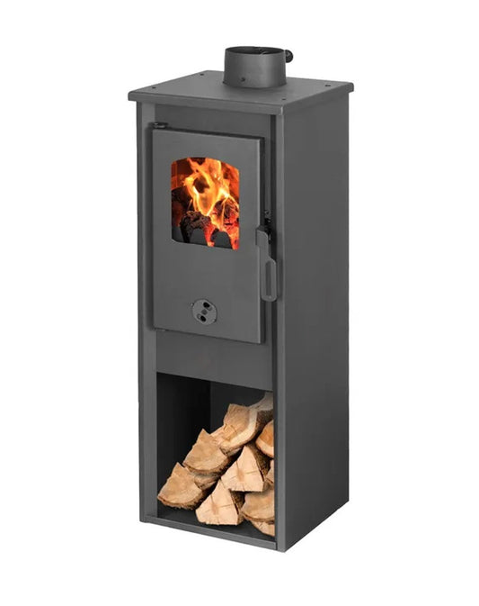 Salamandra a Lenha Cozy Lima – 5 kW, Aquecimento até 40 m², cor preta
